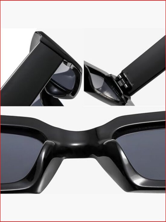 Retro Rectangle Sunglasses 6 Pack UV400 Protection Classic Style Unisex main image 4